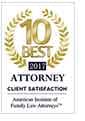 10 Best 2017 Attorney Client Satisfaction American Institute of Family Law Attorneys