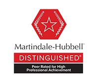 Martindale-Hubbell | Distinguished | Peer Rated For High Professional Achievement